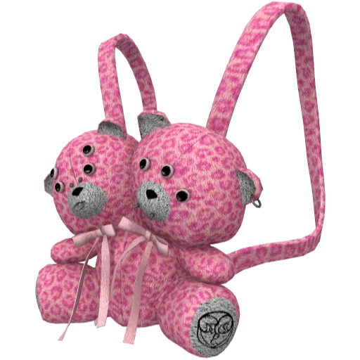 Розовый рюкзак с медведями