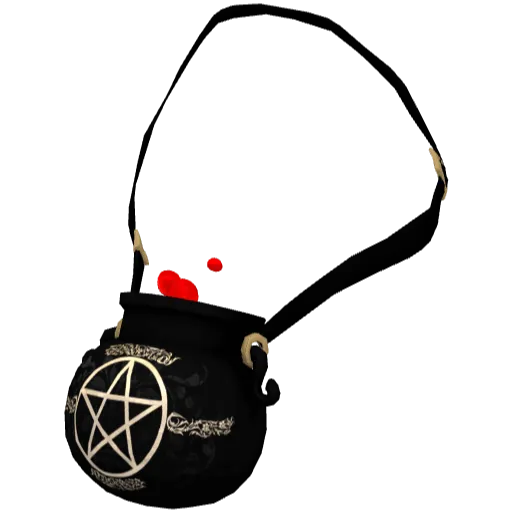 Сумка-котелок с красным наполнением