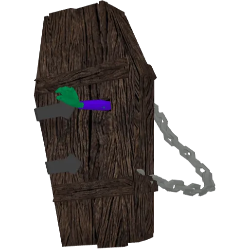 Коричневый рюкзак-гроб с цепью