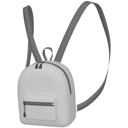 Белый маленький пушистый рюкзак