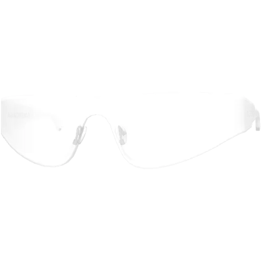 Белые очки без оправы Balemciaga