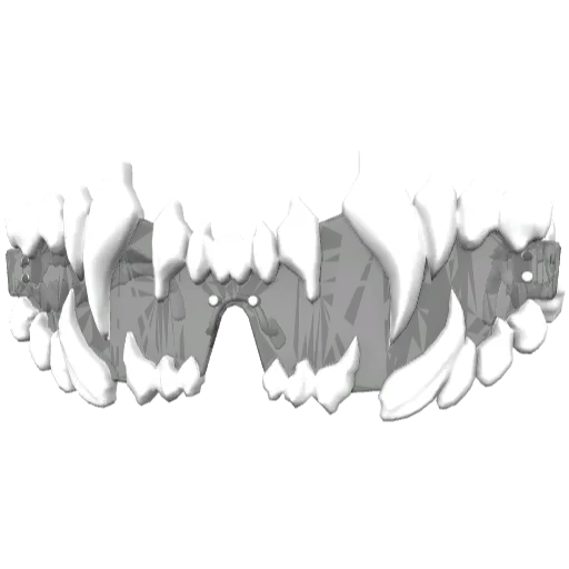 Белые очки с клыками