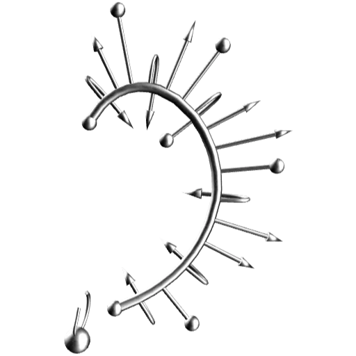 Украшение на ухо серебряное