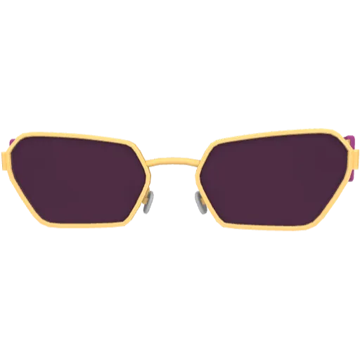 Фиолетовые очки Meow Meow с желтой оправой