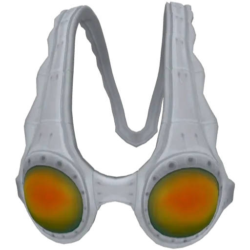 Белые футуристические очки с красными линзами